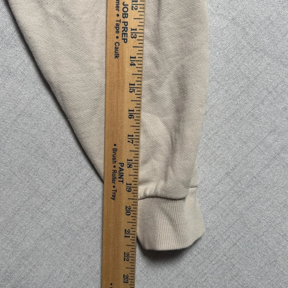 Alo Athletic Hoodie Pullover Lightweight Beige Cotton Blend Drawstring Size M - Picture 6 of 7